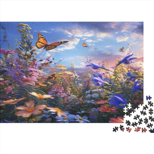 Bird Flower Puzzle 1000 Teile Sonderkollektion Holzspielzeug Birds Flowers Grass Überraschungs Erwachsene Und Kinder Motiv Vorlage Puzzle Schwer Für Wohnkultur 1000pcs (75x50cm) von GLMCXSXZS