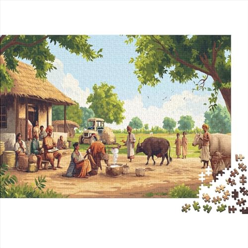 Chickens Puzzle 1000 Teile Sonderkollektion Holzspielzeug Chickens Überraschungs Erwachsene Und Kinder Motiv Vorlage Puzzle Schwer Für Wohnkultur 1000pcs (75x50cm) von GLMCXSXZS