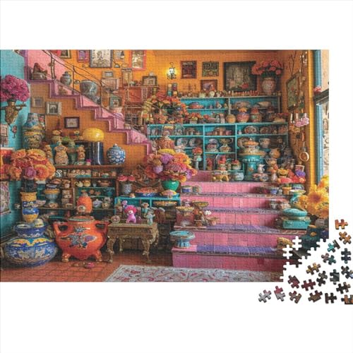 Cosy Cottage Puzzle 1000 Teile Premium Holzspielzeug Cosy Cottage Einzigartiges Erwachsene Und Kinder Motiv Vorlage Puzzle Schwer Für Geschenk Moderne 1000pcs (75x50cm) von GLMCXSXZS