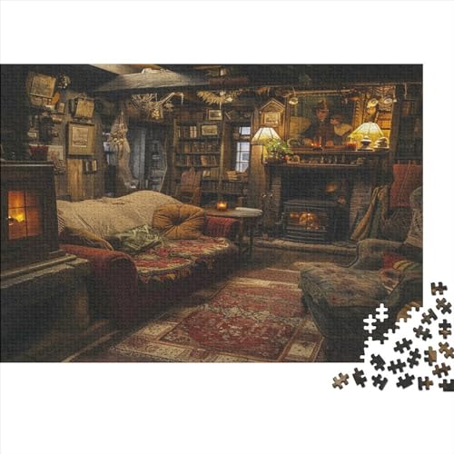 Cosy Cottage Puzzle 1000 Teile Premium Holzspielzeug Cosy Cottage Überraschungs Erwachsene Und Kinder Motiv Vorlage Puzzle Schwer Für Wohnkultur 1000pcs (75x50cm) von GLMCXSXZS