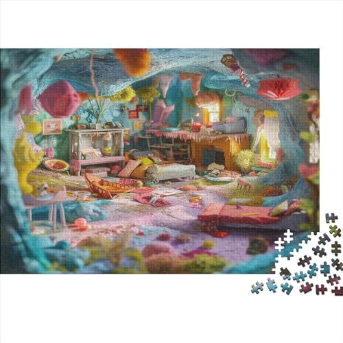 Cosy Cottage Puzzle 500 Teile Sonderkollektion Holzspielzeug Cosy Cottage Überraschungs Erwachsene Und Kinder Motiv Vorlage Puzzle Schwer Für Wohnkultur 500pcs (52x38cm) von GLMCXSXZS