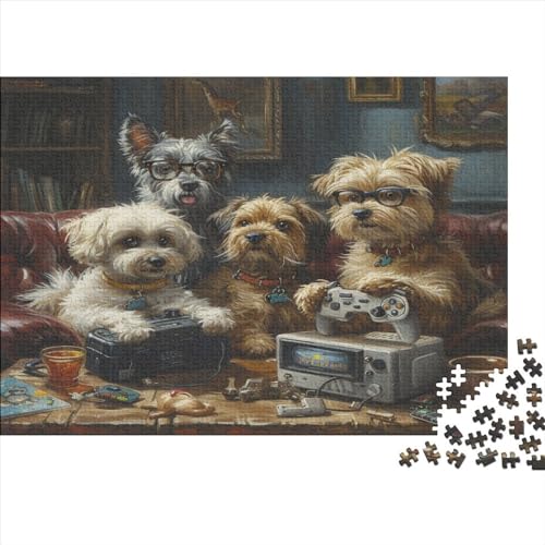 Cute Puppy Puzzle 1000 Teile Sonderkollektion Holzspielzeug Cute Puppy Überraschungs 14 Jahren Puzzle Klassische Puzzle Geschenk Moderne 1000pcs (75x50cm) von GLMCXSXZS