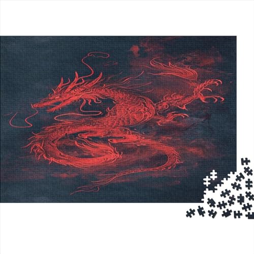 Drache 1000 Teile, Impossible Puzzle,GesKükenlichkeitsspiel Für Die Ganze Familie, Erwachsenenpuzzle Ab 14 Jahren Puzzel 1000pcs (75x50cm) von GLMCXSXZS