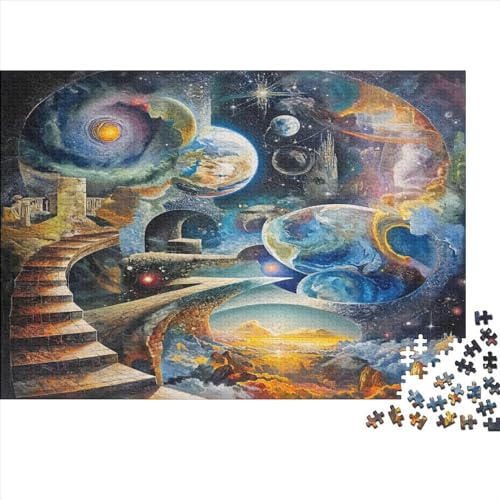 Interstellar. Planet Puzzle 1000 Teile Premium Holzspielzeug Interstellar Starry Sky Überraschungs Erwachsene Und Kinder Erwachsene Puzzle Kit Wohnkultur 1000pcs (75x50cm) von GLMCXSXZS