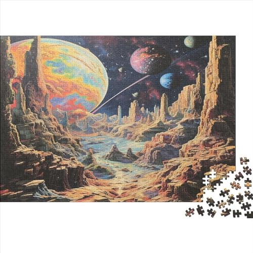 Interstellar. Planet Puzzle 300 Teile Premium Holzspielzeug Interstellar Starry Sky Überraschungs Erwachsene Und Kinder Motiv Vorlage Puzzle Schwer Für Wohnkultur 300pcs (40x28cm) von GLMCXSXZS