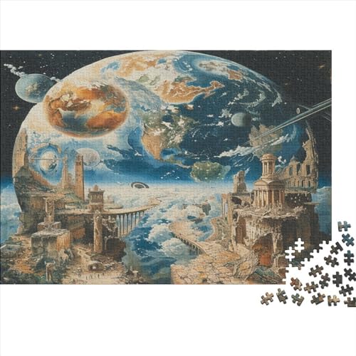 Interstellar. Planet Puzzle 500 Teile Premium Holzspielzeug Interstellar Starry Sky Einzigartiges 14 Jahren Puzzle Erwachsene Puzzle Kit Wohnkultur 500pcs (52x38cm) von GLMCXSXZS