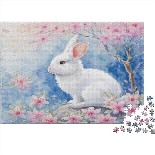 Kaninchen 1000 Teile Puzzle Für Erwachsene, Hochwertige Recycelbare MateriAußerirdische Und Druck Puzzlespiel, Familienspiel, Geschenk Für Liebhaber Oder Freunde Puzzel 1000pcs (75x50cm) von GLMCXSXZS