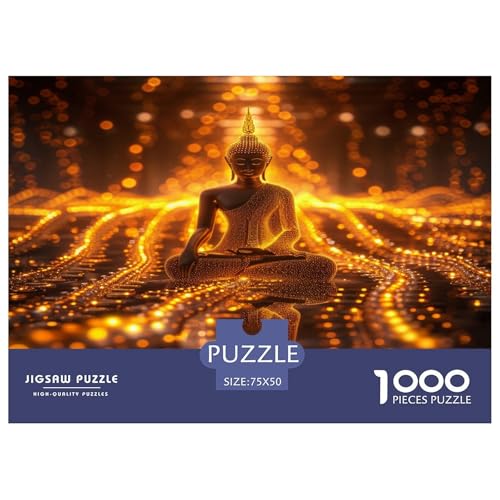 Künstlerische Buddha Statuen Puzzlespiel 1000 Teile, Puzzle 1000 Teile, Impossible Puzzle Geschicklichkeitsspiel Für Die Ganze Familie, Puzzle 1000 Teile Puzzel 1000pcs (75x50cm) von GLMCXSXZS