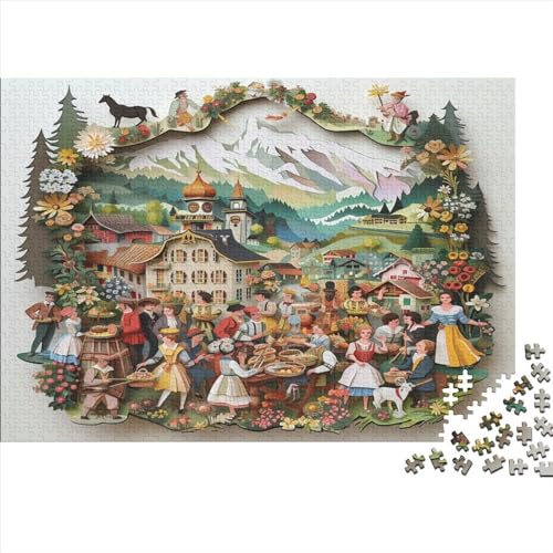 Outdoor Camping Puzzle 1000 Teile Premium Holzspielzeug Camping Outdoor Überraschungs Erwachsene Und Kinder Erwachsene Puzzle Kit Geschenk Moderne 1000pcs (75x50cm) von GLMCXSXZS