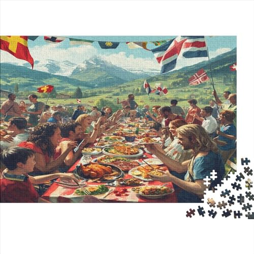 Outdoor Camping Puzzle 1000 Teile Premium Holzspielzeug Camping Outdoor Überraschungs Erwachsene Und Kinder Klassische Puzzle Wohnkultur 1000pcs (75x50cm) von GLMCXSXZS