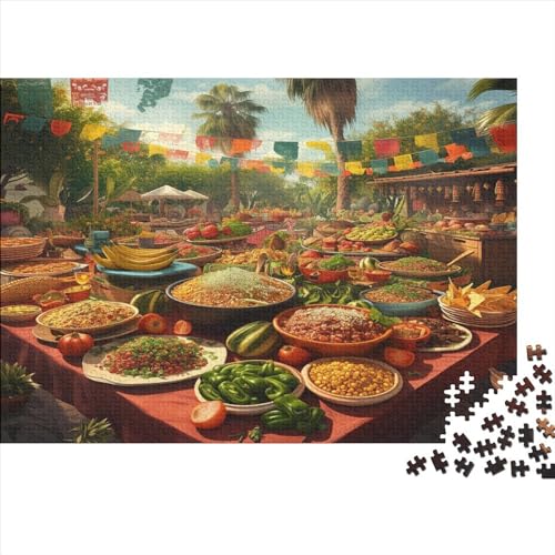 Outdoor Market Puzzle 500 Teile Premium Holzspielzeug Market Outdoor Fruit Überraschungs Erwachsene Und Kinder Erwachsene Puzzle Kit Wohnkultur 500pcs (52x38cm) von GLMCXSXZS