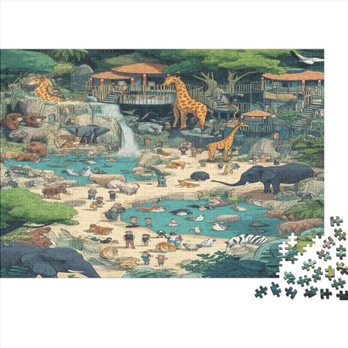 Prairie Animal Puzzle 1000 Teile Premium Holzspielzeug Cute Animals Lion Tiger Einzigartiges Erwachsene Und Kinder Klassische Puzzle Wohnkultur 1000pcs (75x50cm) von GLMCXSXZS