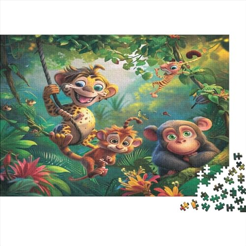 Prairie Animal Puzzle 300 Teile Sonderkollektion Holzspielzeug Cute Animals Lion Tiger Überraschungs 14 Jahren Puzzle Erwachsene Puzzle Kit Geschenk Moderne 300pcs (40x28cm) von GLMCXSXZS