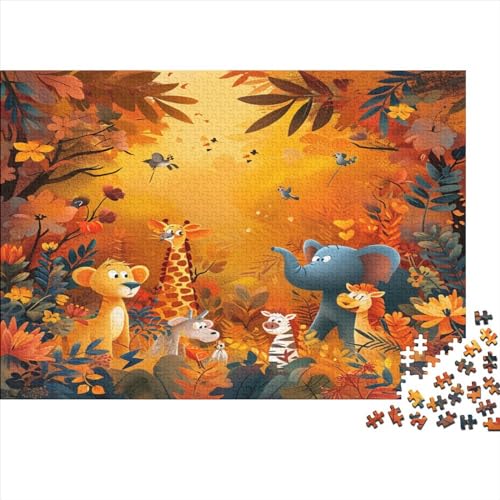 Prairie Animal Puzzle 500 Teile Premium Holzspielzeug Cute Animals Lion Tiger Einzigartiges 14 Jahren Puzzle Erwachsene Puzzle Kit Wohnkultur 500pcs (52x38cm) von GLMCXSXZS