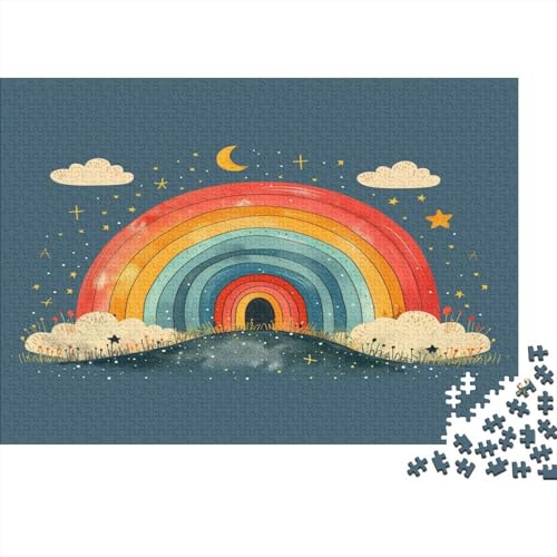 Regenbogen Puzzle 1000 Teile Erwachsene Puzzles Für Erwachsene Klassische Puzzles 1000 Teile Erwachsene Puzzlespiel Schwer Pädagogisches Spielzeug Erwachsene Kinder Puzzel 1000pcs (75x50cm) von GLMCXSXZS