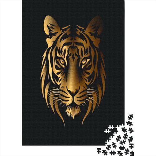 Tiger Puzzlespiel 1000 Teile Für Erwachsene, Einzigartige Kunstwerke Und Vorlage - Geburtstagsgeschenk - Spaßige Puzzles Mit Überraschung Von Puzzle in A Bag Puzzel 1000pcs (75x50cm) von GLMCXSXZS