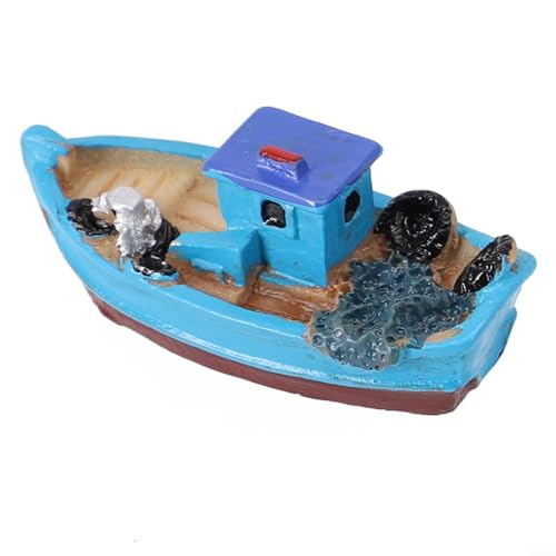 5 Stück DIY Handwerk Home Tischdekoration, Miniatur-Mini-Boot-Modell, Angelschiff-Spielzeug, für DIY Feengarten Puppenhaus Dekoration (1 Stück) von GLOBALHUT