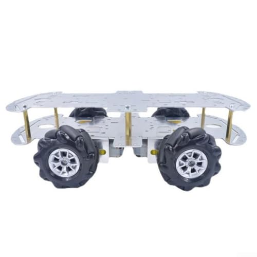 Omnidirektionales Mecanum Wheel Robot Car Kit, 4WD Smart Vehicle DIY Project with Metal Chassis TT Motor for STEM Education von GLOBALHUT