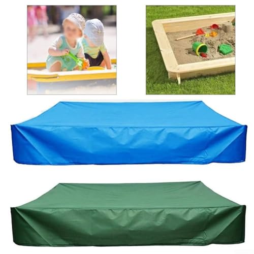 Sandkastenabdeckung, quadratisch, wasserdicht, staubdichter Schutz, Kinderspielzeug, Sandkastenabdeckung, verschiedene Größen und Farben (Grün, 180 x 180 x 20 cm) von GLOBALHUT