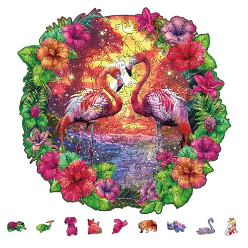 GLOBLELAND 200 Stück Flamingo Holzpuzzle Für Erwachsene 286x277 mm/11.2x11 Zoll Holzspielzeug-Puzzle Farbenfrohes Einzigartiges Holzpuzzle-Spiel In Tierform Für Familienjubiläumsgeschenke GLOBLELAND 200 Stück Flamingo Holzpuzzle Für Erwachsene 286x277 mm/11.2x11 Zoll Holzspielzeug-Puzzle Farbenfrohes Einzigartiges Holzpuzzle-Spiel In Tierform Für Familienjubiläumsgeschenke von GLOBLELAND
