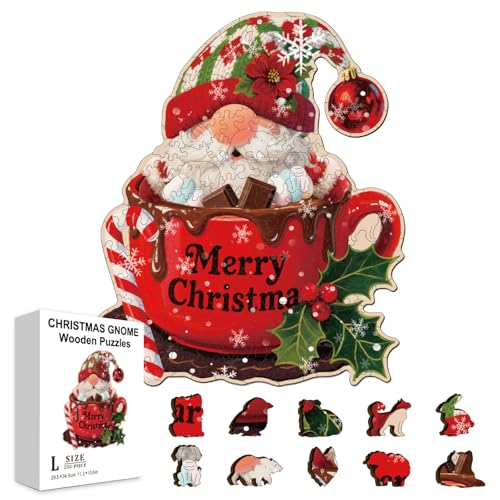 GLOBLELAND Holzpuzzle Erwachsene 200 Teile Holzpuzzles Weihnachts Weihnachtswichtel Wooden Puzzle Unregelmäßige Einzigartige Puzzle für Erwachsene und Kinder Kreatives Weihnachten Geschenke GLOBLELAND Holzpuzzle Erwachsene 200 Teile Holzpuzzles Weihnachts Weihnachtswichtel Wooden Puzzle Unregelmäßige Einzigartige Puzzle für Erwachsene und Kinder Kreatives Weihnachten Geschenke von GLOBLELAND