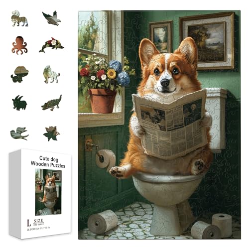 GLOBLELAND 300 Stück Holzpuzzle Mit Corgi Motiv Zum Lernen von Kleinkindern 11.22x15.16 Zoll Bunt Lustig Süß Holzpuzzle Feiertags Geburtstags Und Jubiläumsgeschenke Für Das Lernen Im Vorschulalter GLOBLELAND 300 Stück Holzpuzzle Mit Corgi Motiv Zum Lernen von Kleinkindern 11.22x15.16 Zoll Bunt Lustig Süß Holzpuzzle Feiertags Geburtstags Und Jubiläumsgeschenke Für Das Lernen Im Vorschulalter von GLOBLELAND