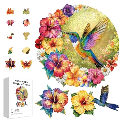 GLOBLELAND Holzpuzzle Erwachsene 300 Teile Holzpuzzles Mondblume Kolibri Wooden Puzzle Unregelmäßige Einzigartige Puzzle für Erwachsene und Kinder Kreatives Weihnachten Geschenke GLOBLELAND Holzpuzzle Erwachsene 300 Teile Holzpuzzles Mondblume Kolibri Wooden Puzzle Unregelmäßige Einzigartige Puzzle für Erwachsene und Kinder Kreatives Weihnachten Geschenke von GLOBLELAND