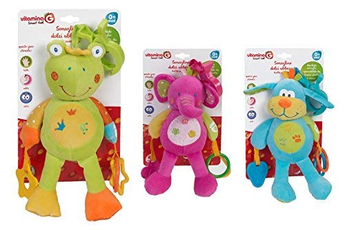 Globo Toys Globo – 5117 16 cm VITAMINA G 3 Verschiedene Plüsch Grip und Rassel von GLOBO