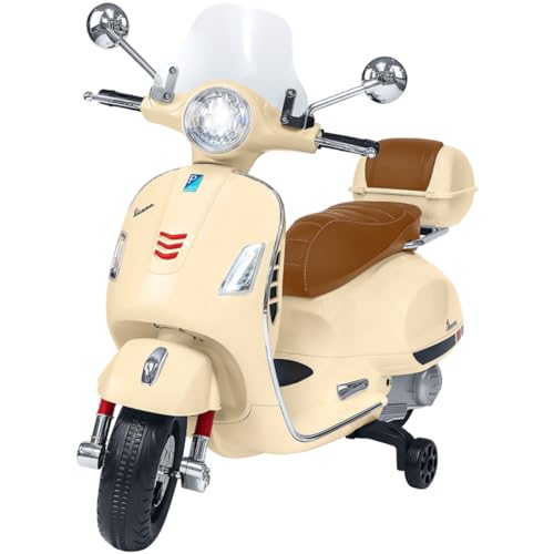 e-Spidko Vespa GTS Super Sport Crema, Elektrofahrzeug für Kinder, Aufsitz, Farbe, 39985 von GLOBO