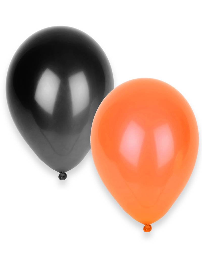 Halloween Luftballons Ballon Set 50 Stück schwarz-orange von GLOBOLANDIA