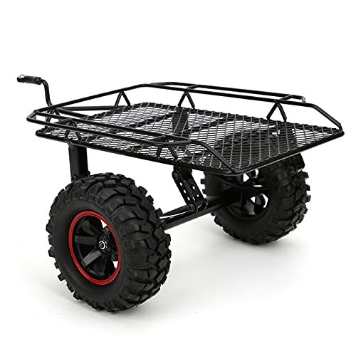 GLOGLOW 1/10 Metall-Modellauto-Anhänger, Stabile Passform für TRX4 RC Truck, Gute Verarbeitung, Attraktive Ergänzung für Liebhaber von Ferngesteuerten Autos von GLOGLOW