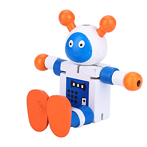 GLOGLOW Holzroboter-Lernspielzeug für, Fördert Kreativität und Fantasie (White) von GLOGLOW