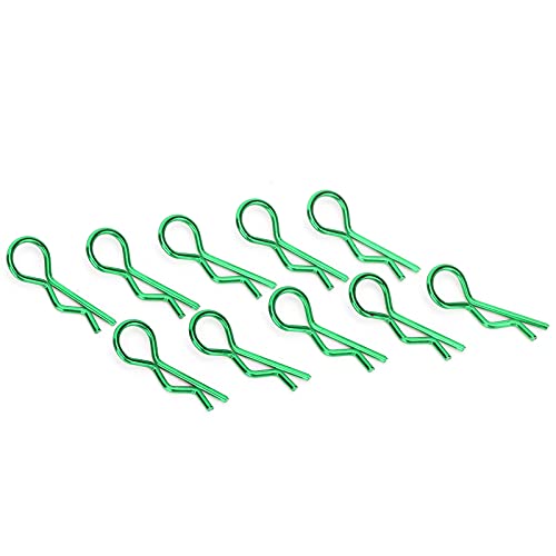 GLOGLOW RC-Karosserie-Clips, Stabil 1/8 RC-Car, Haarnadel-Design für Sicheren Halt, Set mit 10 Clips Im Lieferumfang Enthalten (Green) von GLOGLOW