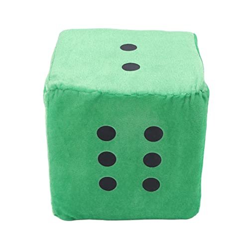 Lustiges Plüsch-Würfelspielzeug, Weiches Gefülltes Würfelkissen für Heimdekoration, 20 cm Große Plüschwürfel, Geeignet für Party-Requisiten und Autositze, Ideal für (Green) von GLOGLOW