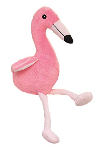 GLOREX 0 4802-1 - Kuscheltier zum Selberstopfen Flamingo Rosy, ca. 44 cm groß, aus hochwertigem Plüsch genäht, muss nur noch befüllt werden, mit Geburtsurkunde von GLOREX