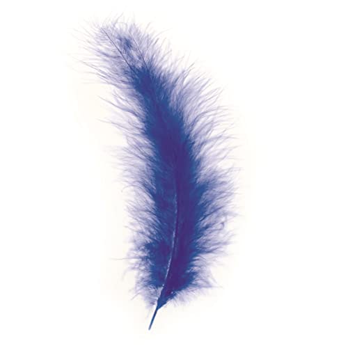 Glorex 6 3820 013 – Marabou-Federn, ca. 15 Stück, Blau von GLOREX