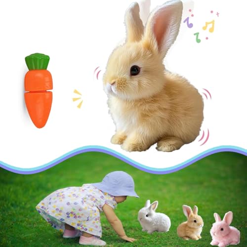 GLSAYZU Bunny Mein Realistisches Kaninchen Spielzeug, Bunny - Mein Realistisches Kaninchenspielzeug, Lebensechtes Interaktives Kaninchen Für Kinder Können Gehen Und Sprechen (Brown) von GLSAYZU