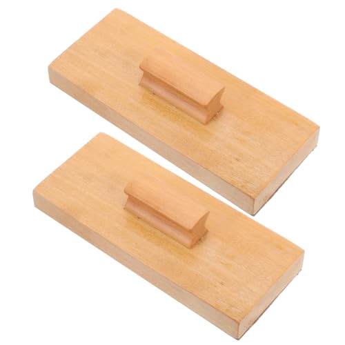 1 Paar Resonanzboden aus Holzsandbrett Sandblockinstrument Sandspielzeug für Kinder holzrassel holzspielzeug Sandblock aus Holz Musikinstrumente für Kinder Sandblöcke Schleifpapier GLSTOY von GLSTOY