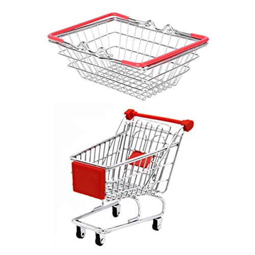 GLSTOY Edelstahl Snack Chips Korb Kinder Pretend Shopping Spielzeug Mini Shoing Trolley für Chips Spielzeug von GLSTOY