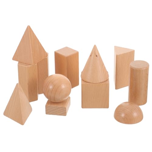 GLSTOY 1 Sätze Geometrisches Modell Geometriemanipulationen Puzzle-Spielzeug Formanpassung Dimensional Geometrischer Würfel Foto Requisiten Feste Formen Spielzeug Für Kleinkinder Holz von GLSTOY