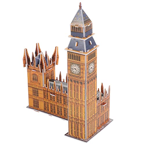 GLSTOY 1 Satz Big Ben-Puzzle Puzzle Bauen 3D-Architektur-Puzzle 3D-Puzzles Für Erwachsene Puzzle Für Erwachsene Puzzle- 3D-rätsel Architektonisches Rätsel Papier von GLSTOY