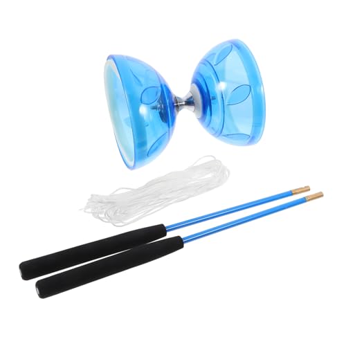 GLSTOY 1 Satz Doppelköpfiges Diabolo Mini Kinderspiele Outdoor- Für Puzzle Tricks Für Junge Federnd Gadgets Led-licht Kinderspielzeug Gießen Cool Blue Weiches Gummi von GLSTOY