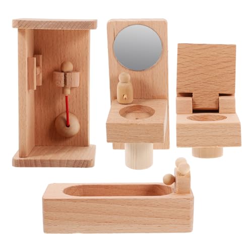 GLSTOY 1 Satz Mini-möbel Puppenspielzeug Aus Holz Puppenhaus Zubehör Selber Machen Miniaturmöbel Puppenhaus Kleines Modell Mini-hausschmuck Mini-hausdekoration Mini-hausmöbel Hölzern von GLSTOY