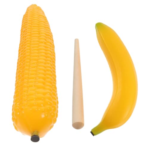 GLSTOY 1 Satz Obst-Sandkasten-Spielzeug Eierbecher Spielzeug Avocado-Mango-Modell Kinder Musikinstrument Spielzeug Corn Shape Spielzeug Musikinstrument für Kinder Maraca-Instrument Abs von GLSTOY