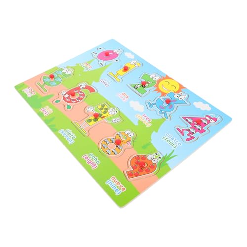 GLSTOY 1 Satz Spanisches Puzzle Tiere Spielzeug Spielzeuge Puzzlebuch Puzzlematte Jigköpfe Kleinkind Spielzeug Kinderspielzeug Kinder Spielzeug Intelligentes Spielzeug Alphabettafel Holz von GLSTOY