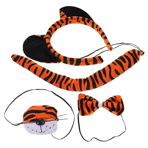 GLSTOY 1 Satz Tiger-anzug Tigeranzug Für Tigerohren Kleinkindkostüme Halloween-kostüm Für Kleinkinder Kostüm Kleinkind Tigerkostüm Damen Mäusekostüm Tiger-stirnband Stoff von GLSTOY