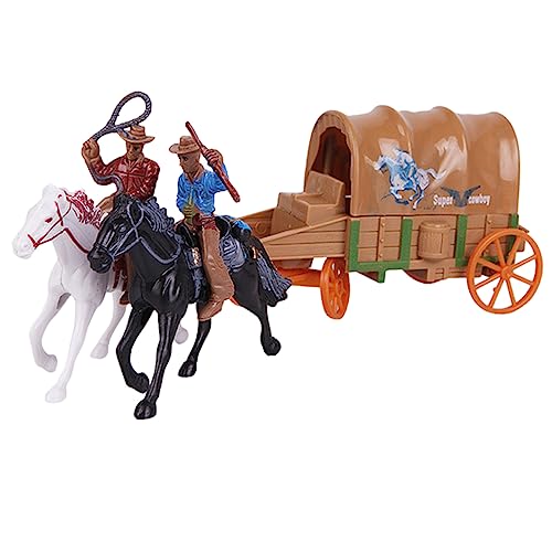 GLSTOY 1 Satz Western-Cowboy-Figur Westliches Spielzeug Bauernhof-geburtstagsdekorationen Western-partydekorationen Cowboy-Dekorationen Pferdespielzeug Pferde Spielzeug Cowboys Plastik von GLSTOY