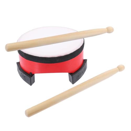 GLSTOY Musikalisches Trommelspielzeug Für Jungen Und Mädchen 6-Zoll-bodentrommel-Set Pädagogisches Musikinstrument-Spielzeug Rot von GLSTOY