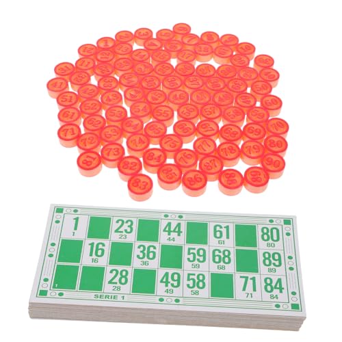 GLSTOY 1 Set Bingo Schach Lustige Bingo Karten Bingo Brett Bingo Spiel Schach Bingo Zahlenkarten Haushalts Bingo Karten Interessante Bingo Papiere Bingo Zahlen Schach Partyspiel von GLSTOY