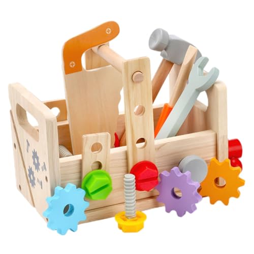 GLSTOY 1 Set Holzspielzeug Werkzeugset Für Früherziehung Lernspielzeug Mit Gartengeräten Und Rollenspielwerkzeugen Für Kleinkinder Ideal Für Kreative Spiele Und Pädagogisches Lernen von GLSTOY